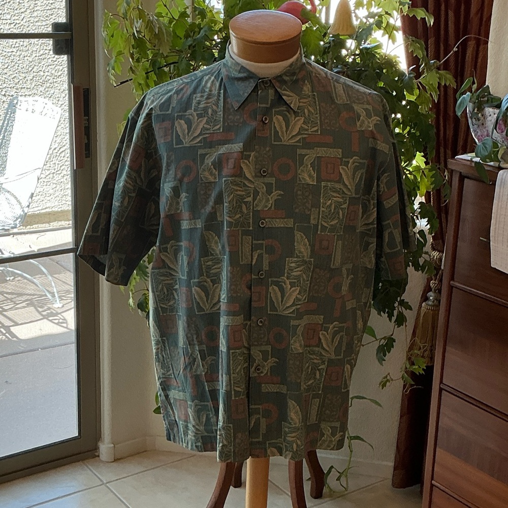 Men's Green Patterned Shirt